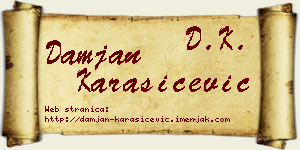 Damjan Karašićević vizit kartica